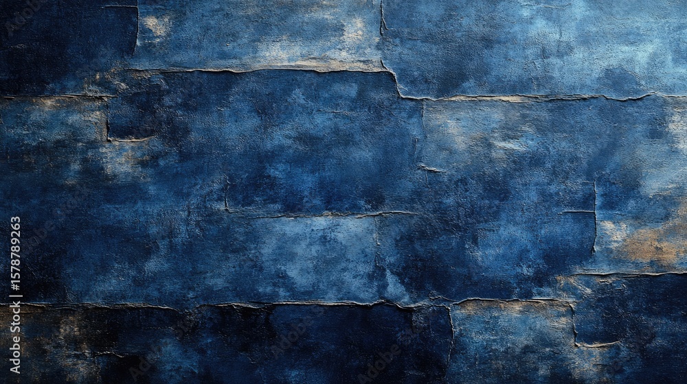 Obraz premium Deep navy blue background with rich, velvety texture and slight lighting variation across the surface