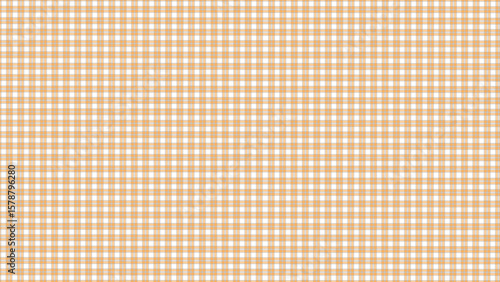 Orange and grey plaid fabric texture background. Wallpaper checkered in the white background. Seamless pattern classic check. 	