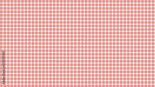 Red and grey plaid fabric texture background. Wallpaper checkered in the white background. Seamless pattern classic check. 	