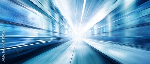 Futuristic speed tunnel abstract light blur