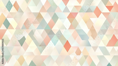 The stock photo shows a seamless texture composed of pastel-colored geometric triangles.