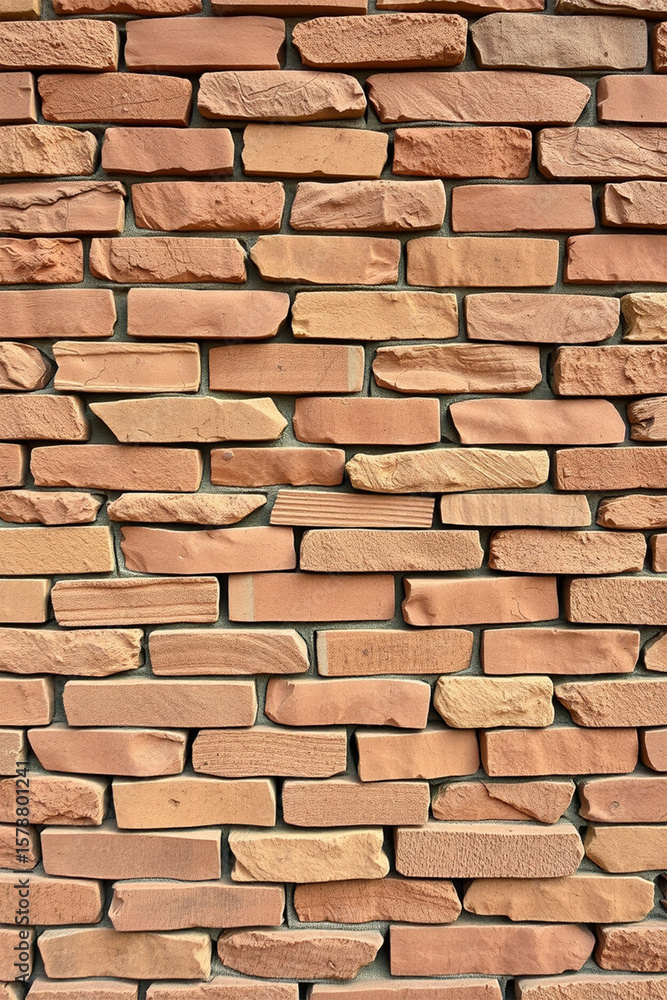 Fototapeta premium Brick Mosaic Pattern – Detailed Textured Wall Art