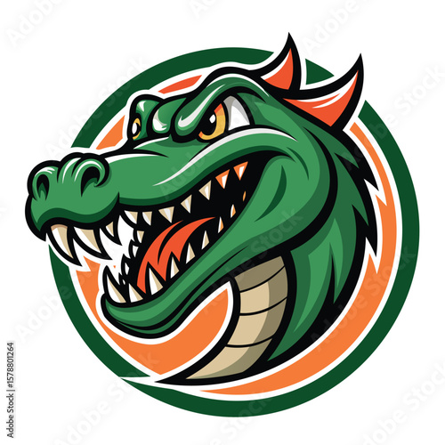 Fierce Crocodile Mascot Logo Design