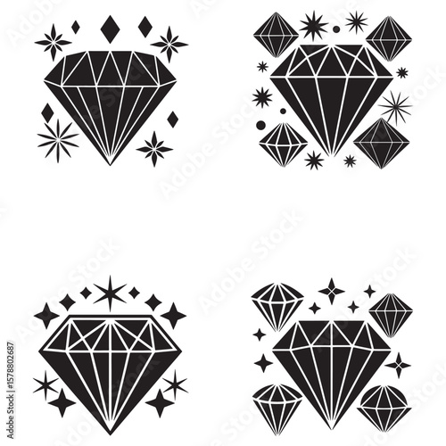 Sparkling Jewel Designs: A collection of striking jewel designs, perfect for conveying luxury, elegance, and timeless beauty.