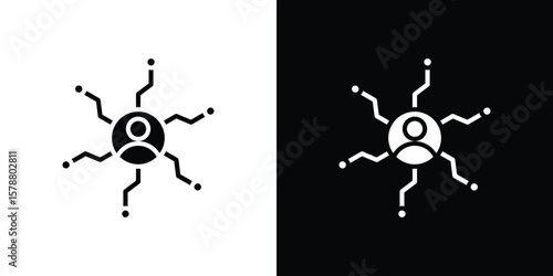 Affiliate marketing icon simple illustration in flat design
