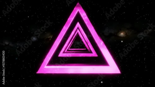 Abstract Pink Triangle Tunnel