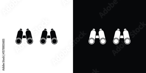 Binoculars icon simple illustration in flat design