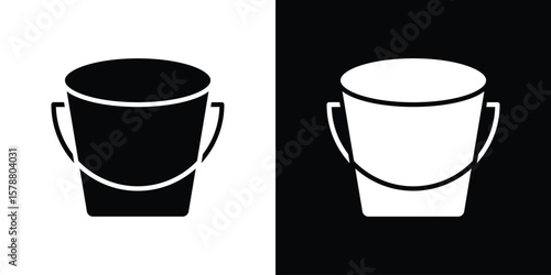 Bucket icon simple illustration in flat design