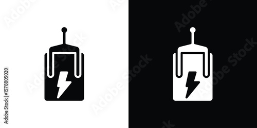 Circuit Breaker icon simple illustration in flat design