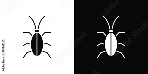 Cockroach icon simple illustration in flat design