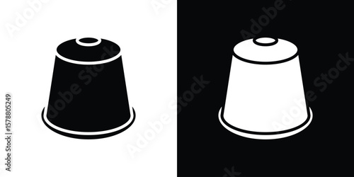 Coffee capsule icon simple illustration in flat design