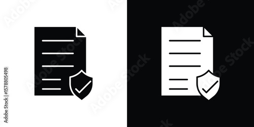 Contract coverage icon simple illustration in flat design