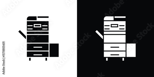 Copier icon simple illustration in flat design