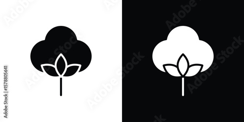 Cotton icon simple illustration in flat design