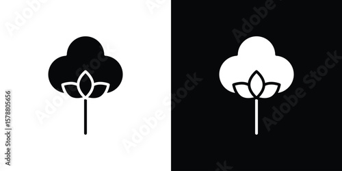 Cotton icon simple illustration in flat design