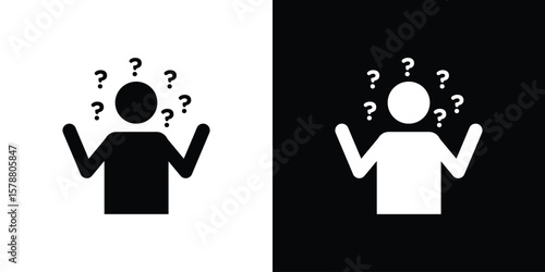 Curious human icon simple illustration in flat design