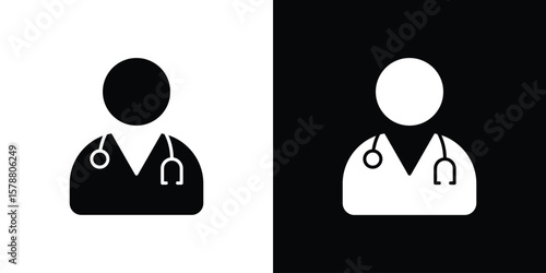 Doctor icon simple illustration in flat design