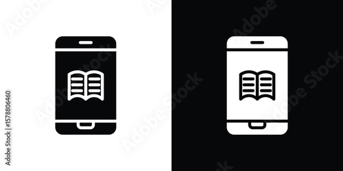 Ebook icon simple illustration in flat design