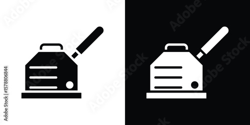 Floor sanding machine icon simple illustration in flat design