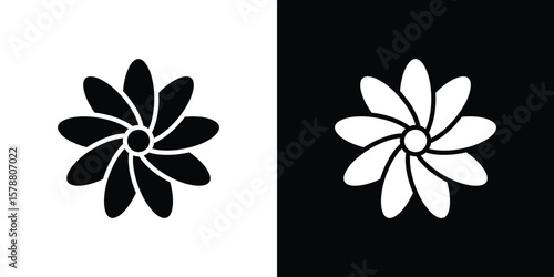 Gerbera icon simple illustration in flat design