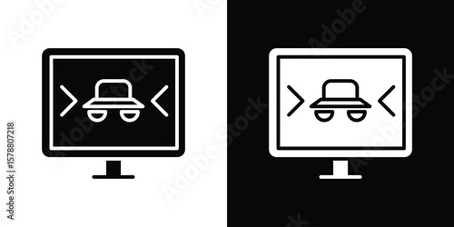Hacker icon simple illustration in flat design