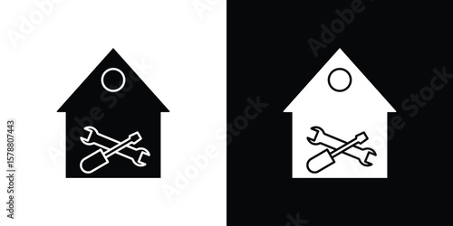 Home repair icon simple illustration in flat design