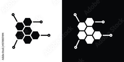 Hormones icon simple illustration in flat design