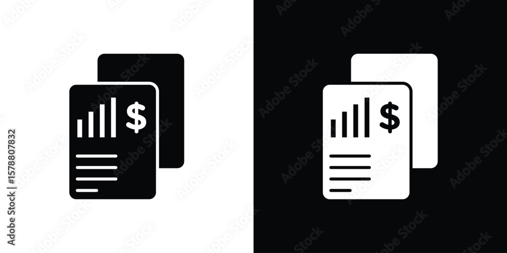 Φωτογραφία Income statement icon simple illustration in flat design
