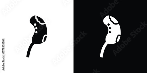 Kidney disease icon simple illustration in flat design