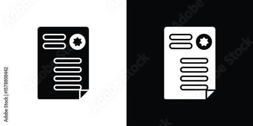 License icon simple illustration in flat design