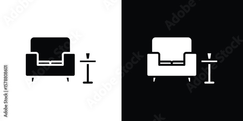 Lounge icon simple illustration in flat design