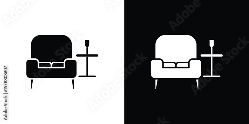 Lounge icon simple illustration in flat design