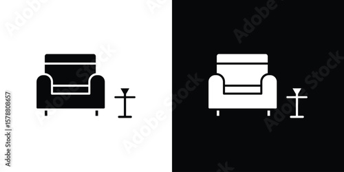 Lounge icon simple illustration in flat design