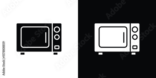 Microwave icon simple illustration in flat design