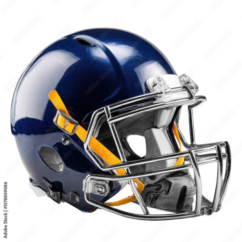 Fototapeta premium A blue football helmet on transparent Background