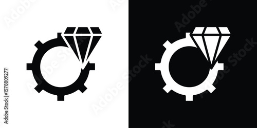 Operational excellence icon simple illustration in flat design