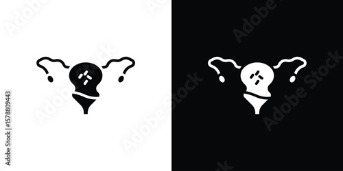 Pelvic inflammatory disease icon simple illustration in flat design