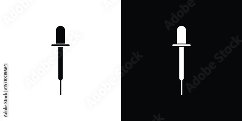 Pipette icon simple illustration in flat design