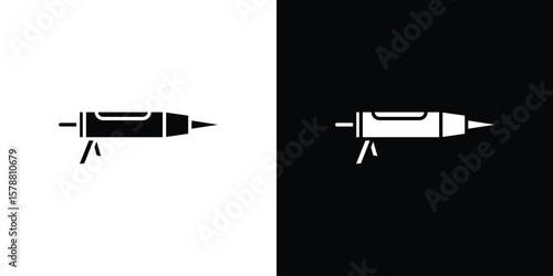 Sealants gun icon simple illustration in flat design