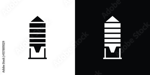 Silo icon simple illustration in flat design