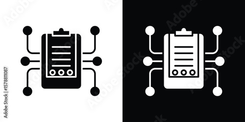 Smart contract icon simple illustration in flat design