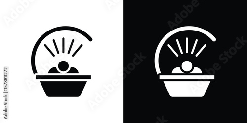 Solarium icon simple illustration in flat design