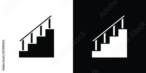 Stairs icon simple illustration in flat design