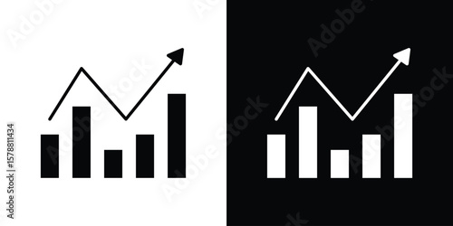 Stagflation icon simple illustration in flat design