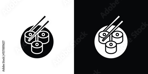 Sushi icon simple illustration in flat design