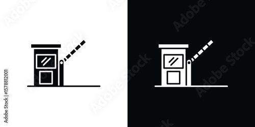 Toll road icon simple illustration in flat design