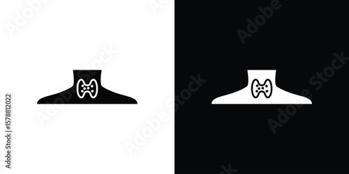Thyroid icon simple illustration in flat design