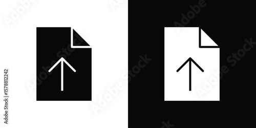 Upload file icon simple illustration in flat design