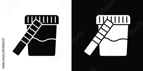 Urine test icon simple illustration in flat design