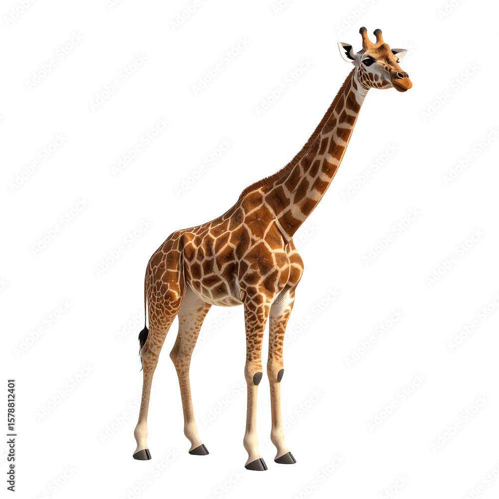 3D giraffe icon isolated on transparent background. PNG 3D giraffe icon isolated on transparent background. PNG